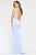 Faviana - S10475 Embroidered Deep V-neck Faille Satin Trumpet Dress Pageant Dresses