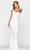 Faviana - S10508 V-Neck Sheath Evening Dress Bridal Dresses 00 / Ivory