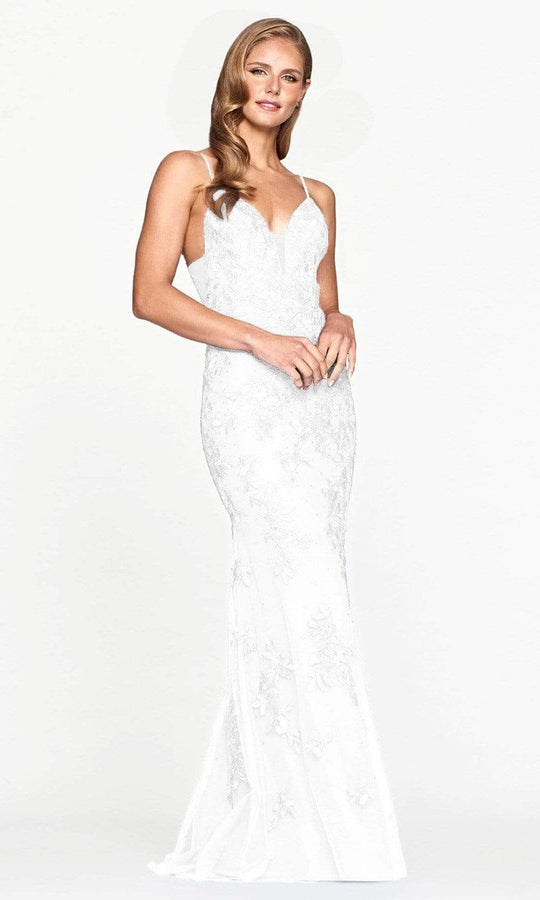 Faviana - S10509 Beaded Applique Mermaid Gown