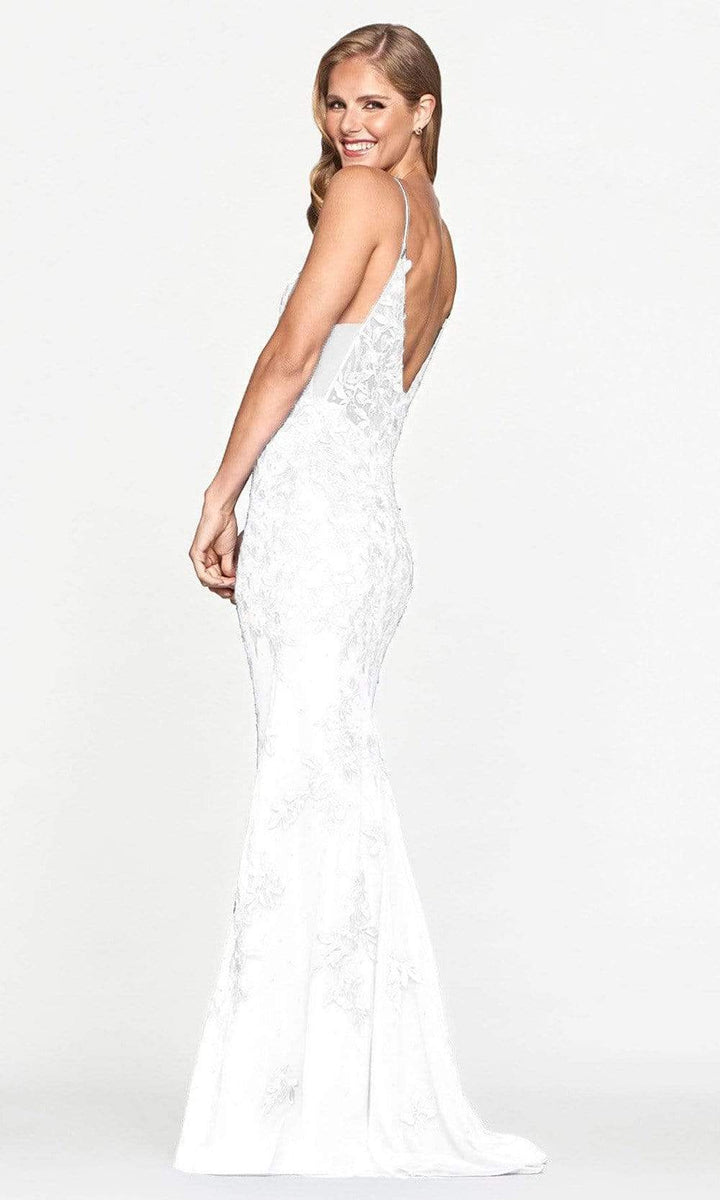 Faviana - S10375 Lace Up Backless Satin Mermaid Gown main image 1