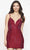 Faviana - S10600 Fitted Sheath Short Dress Cocktail Dresses 00 / Ruby