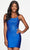 Faviana - S10624 Square Neck Open Back Short Dress Cocktail Dresses 00 / Royal