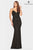 Faviana - S10633 V-Neck Open Back Trumpet Gown Evening Dresses 00 / Black