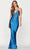 Faviana - S10655  Beaded Cross Bodice Prom Gown Prom Dresses 00 / Coastal Blue