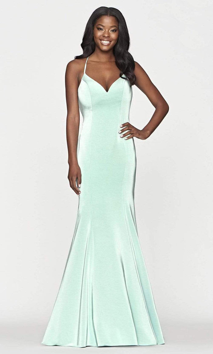 Faviana - S10659 Spaghetti Strap Mermaid Gown Prom Dresses 00 / Sage