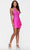 Faviana S10702 - Plunging Halter Beaded Cocktail Dress Special Occasion Dress 00 / Hot Pink