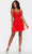 Faviana S10709 - Floral Lace A-Line Cocktail Dress Special Occasion Dress 00 / Red
