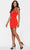 Faviana S10719 - Lace-Up Back Fitted Cocktail Dress Special Occasion Dress 00 / Red
