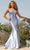 Faviana S10801 - Deep V-Neck Satin Evening Gown Evening Dresses