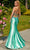 Faviana S10801 - Deep V-Neck Satin Evening Gown Evening Dresses