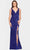 Faviana S10820 - Sequined V-Neck Evening Dress Evening Dresses 00 / Royal