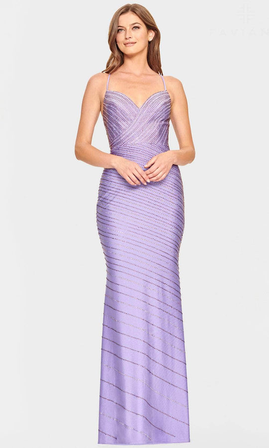 Faviana S10830 - Sleeveless V Neck Evening Dress