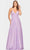 Faviana S10831 - V-Neck Strappy Open Back Prom Gown Prom Dresses 00 / Light Lavender