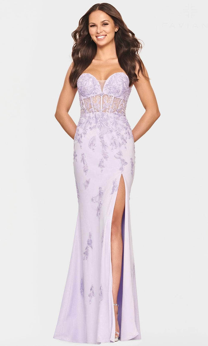 Faviana S10832 - Beaded Sweetheart Evening Dress Evening Dresses 00 / Lilac
