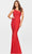 Faviana S10843 - Asymmetric Ruched Evening Dress Evening Dresses 00 / Ruby