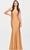 Faviana S10844 - Sleeveless Scoop Neckline Evening Dress Evening Dresses 00 / Gold