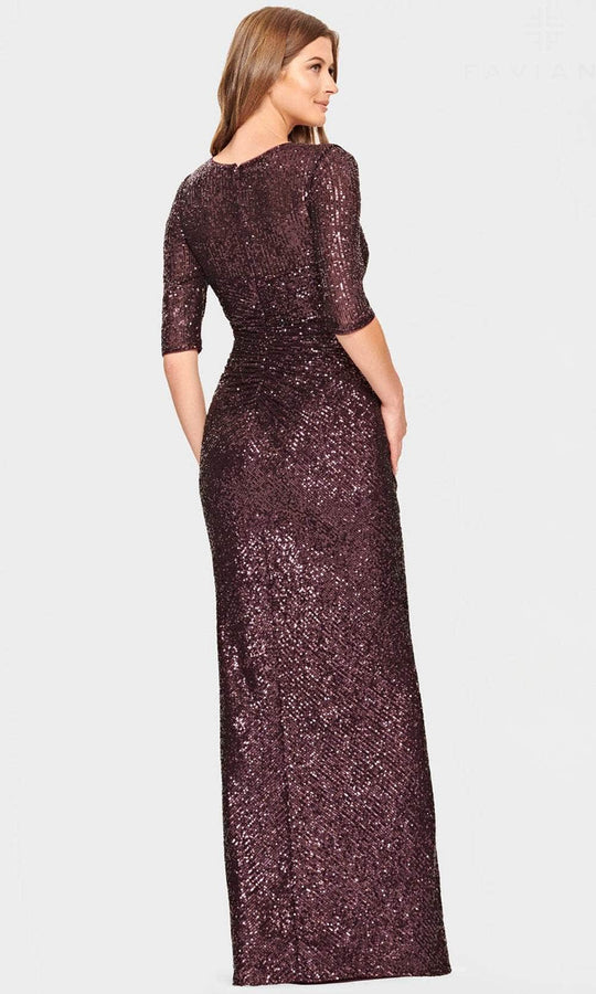 Faviana S10861E - Sweetheart Neckline Sequin Evening Gown