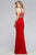 Faviana - S7805 Eye-Catching Jersey Dress with Plunging Neckline - 1 pc Red In Size 4 Available CCSALE 4 / Red