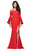 Faviana S8002 Off-Shoulder Long Crepe Dress - 1 pc Ivory in Size 2 Available and 1 Pc Black in Size 4 Available CCSALE 8 / Red