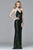 Faviana S8011 Plunging Sequined Sheath Gown - 1 pc Hunter in Size 8 Available CCSALE 8 / Hunter
