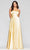 Faviana - Strappy Open Charmeuse Prom Dress S10211 - 1 pc Buttercream In Size 8 Available CCSALE 8 / Buttercream