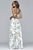 Faviana - V Neck Laced Up Back Evening Dress 7946 - 1 Pc Ivory in Size 12 Available CCSALE