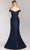 Feriani Couture 18214 - Off-Shoulder Metallic Trumpet Dress Evening Dresses