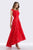 Feriani Couture - 18650 Cap Sleeve Embroidered High Low Gown Special Occasion Dress 2 / Red