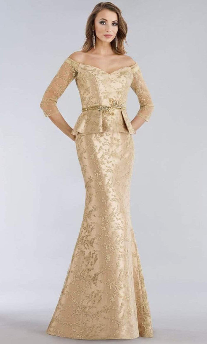 Feriani Couture - 18965 Lace Off-Shoulder Trumpet Dress Couture Candy Feriani Couture - 18965 Lace Off-Shoulder Trumpet Dress Couture Candy