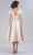Feriani Couture - 20515 Tea Length Beaded Waist A-Line Dress Cocktail Dresses