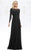 Feriani Couture - 26145 Dazzling Long Sleeve Evening Gown Special Occasion Dress 2 / Black