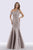 Feriani Couture Asymmetrical Floral Lace Mermaid Gown 18680 - 1 pc Platinum In Size 8 Available CCSALE 8 / Platinum