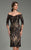 Feriani Couture Beaded Print Off Shoulder Cocktail Dress - 1 pc Black/Nude In Size 16 Available CCSALE 16 / Black/Nude