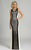 Feriani Couture Contrast Lace Overlaid Beaded Long Gown 26239 - 1 pc Black/White In Size 12 Available CCSALE 12 / Black/White