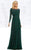 Feriani Couture -  Long Sleeve Beaded Illusion A-Line Evening Gown 26145 CCSALE 12 / Emerald