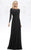 Feriani Couture -  Long Sleeve Beaded Illusion A-Line Evening Gown 26145 CCSALE 18 / Black
