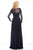 Feriani Couture -  Long Sleeve Beaded Illusion A-Line Evening Gown 26145 CCSALE