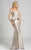 Feriani Couture - Off Shoulder Peplum Trumpet Gown 18574 CCSALE 12 / Silver
