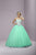 Fiesta Gowns - 56287 Beaded Strapless Sweetheart Tulle Ballgown Special Occasion Dress 0 / Aqua/Cream
