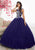 Fiesta Gowns - 56338 Beaded Jewel Neck Tulle Ballgown Special Occasion Dress 0 / Royal Purple