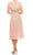 Gabby Skye - 57538MG Polka Dot Ruffle Neckline Faux Wrap Dress Semi Formal