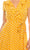 Gabby Skye - 57538MG Polka Dot Ruffle Neckline Faux Wrap Dress Semi Formal