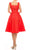 Gabby Skye - 57677MG Notched Square Neckline Jacquard Midi Dress Homecoming Dresses