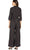 Gabby Skye - 91139MG Quarter Sleeve Stripe V-Neck Jumpsuit Evening Dresses