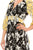 Gabby Skye - 91196MG Quarter Sleeve Floral Color Block A-Line Dress Wedding Guest