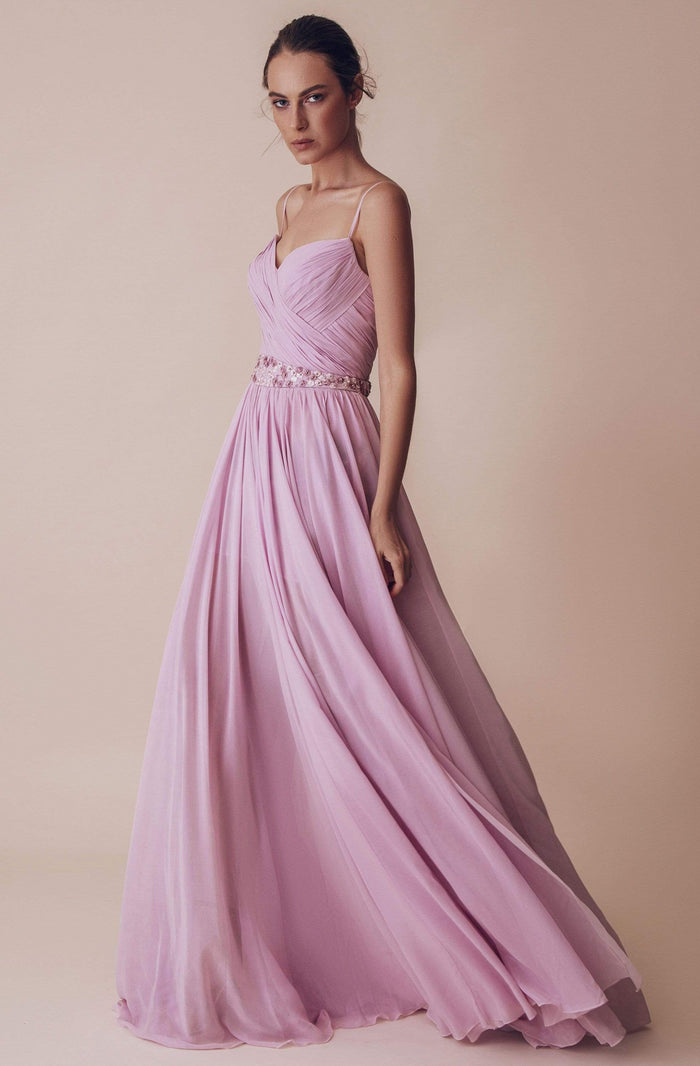 Gatti Nolli Couture - OP-4989 Pleated Sweetheart A-line Dress Special Occasion Dress 0 / Pink