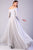 Gatti Nolli Couture - OP-5154 Feather Accent Off Shoulder A-Line Dress Prom Dresses