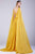 Gatti Nolli Couture - OP-5168 Ruched Long Shoulder Drape A-Line Gown Prom Dresses
