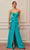 Gatti Nolli Couture - OP-5333 Strapless Sweetheart Tuxedo Style Gown Evening Dresses 0 / Green