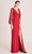 Gatti Nolli Couture - OP5698 Embellished Cape Sleeve Long Dress Evening Dresses 0 / Wine